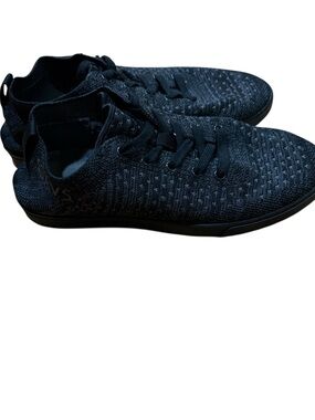 SUAVS The Zilker Shoes Womens 7 Charcoal Black Knit Lace Up Lightweight Comfort